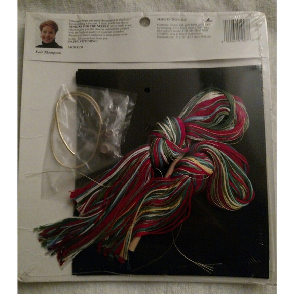 Bell Pull Cross Stitch Kit #1927 Christmas Ornaments finished size 5" x 26" - Picture 2 of 6